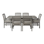 Middlebrook Surfside 7-Piece Acacia Outdoor Extension Dining Set - 55-79 x 35 x 30h