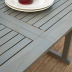 Middlebrook Surfside 7-Piece Acacia Outdoor Extension Dining Set - 55-79 x 35 x 30h