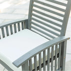 Middlebrook Surfside 7-Piece Acacia Outdoor Extension Dining Set - 55-79 x 35 x 30h