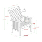 Middlebrook Surfside 7-Piece Acacia Outdoor Extension Dining Set - 55-79 x 35 x 30h