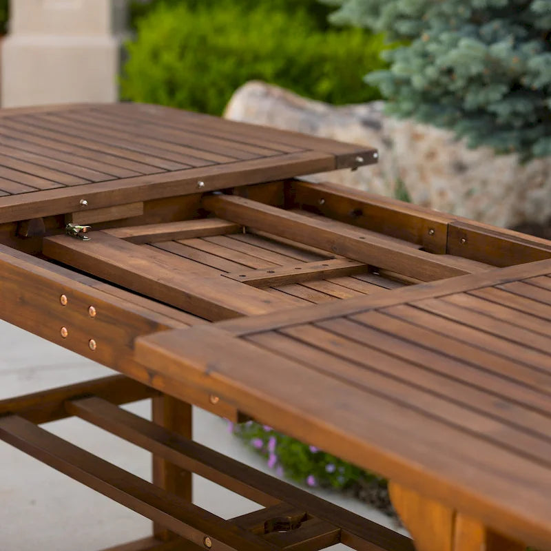 Middlebrook Surfside 7-Piece Acacia Outdoor Extension Dining Set - 55-79 x 35 x 30h