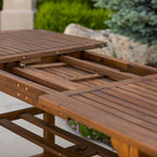 Middlebrook Surfside 7-Piece Acacia Outdoor Extension Dining Set - 55-79 x 35 x 30h