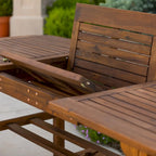 Middlebrook Surfside 7-Piece Acacia Outdoor Extension Dining Set - 55-79 x 35 x 30h