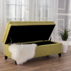 Juliana Fabric Storage Ottoman with Birch Legs