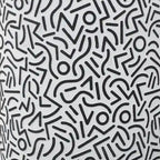 Kiri 17.75 Modern Bohemian Geometric Drum Garden Stool, Black/White, by JONATHAN Y