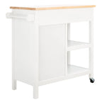SAFAVIEH Fawn 1-Door 2-Drawer 2-Shelf Kitchen Cart - 33.5 W x 16.9 L x 35 H - 33Wx17Dx35H
