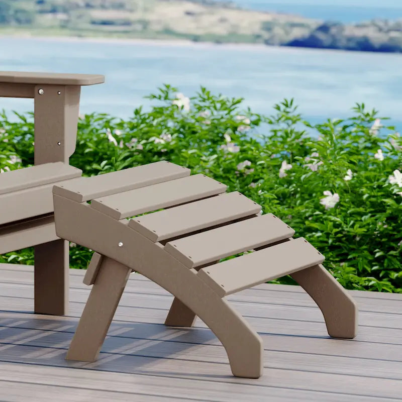 Polytrends Altura Outdoor Adirondack Folding Ottoman