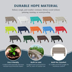 Polytrends Altura Outdoor Adirondack Folding Ottoman