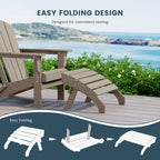 Polytrends Altura Outdoor Adirondack Folding Ottoman
