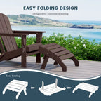 Polytrends Altura Outdoor Adirondack Folding Ottoman