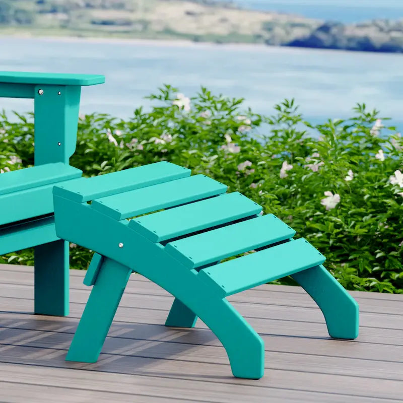 Polytrends Altura Outdoor Adirondack Folding Ottoman