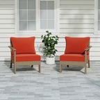 Polytrends Birchwood All Weather HDPE Outdoor Patio Deep Seating Weathered Wood Loveseat (2-Piece)
