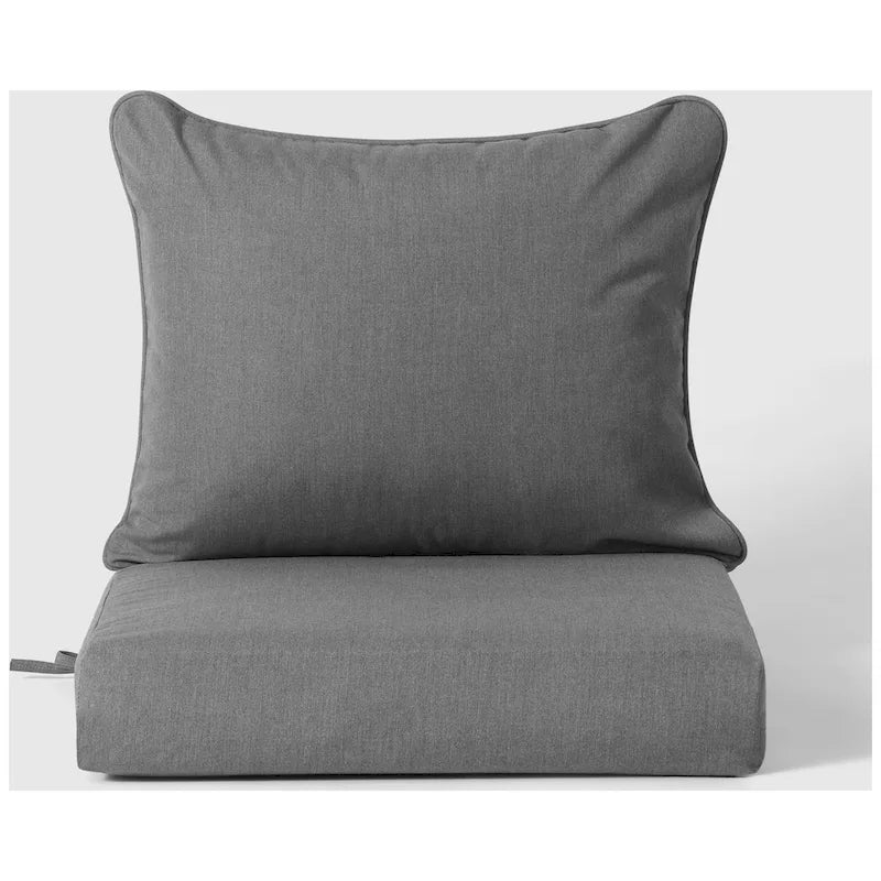 Polytrends Birchwood All Weather HDPE Outdoor Patio Deep Seating Weathered Wood Loveseat (2-Piece)
