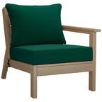 Polytrends Birchwood All Weather HDPE Outdoor Patio Deep Seating Weathered Wood Loveseat (2-Piece)