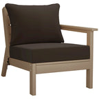 Polytrends Birchwood All Weather HDPE Outdoor Patio Deep Seating Weathered Wood Loveseat (2-Piece)