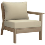 Polytrends Birchwood All Weather HDPE Outdoor Patio Deep Seating Weathered Wood Loveseat (2-Piece)