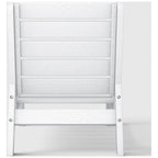 Polytrends Birchwood All Weather HDPE Outdoor Patio Deep Seating White Armless Chair With Cushions (1-Piece)