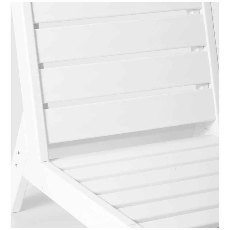 Polytrends Birchwood All Weather HDPE Outdoor Patio Deep Seating White Armless Chair With Cushions (1-Piece)