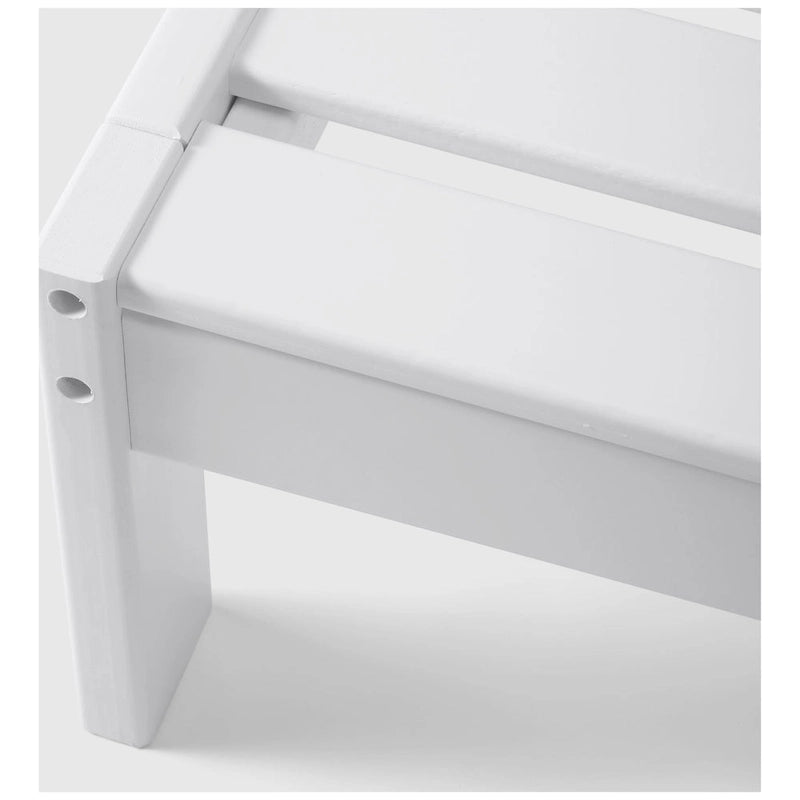 Polytrends Birchwood All Weather HDPE Outdoor Patio Deep Seating White Armless Chair With Cushions (1-Piece)