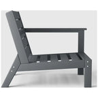 Polytrends Birchwood All Weather HDPE Outdoor Patio Deep Seating Gray Right Arm Facing Chair With Cushions (1-Piece)