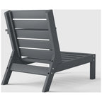 Polytrends Birchwood All Weather HDPE Outdoor Patio Deep Seating Gray Right Arm Facing Chair With Cushions (1-Piece)