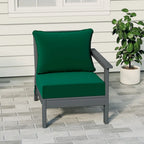 Polytrends Birchwood All Weather HDPE Outdoor Patio Deep Seating Gray Right Arm Facing Chair With Cushions (1-Piece)