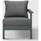 Polytrends Birchwood All Weather HDPE Outdoor Patio Deep Seating Gray Right Arm Facing Chair With Cushions (1-Piece)
