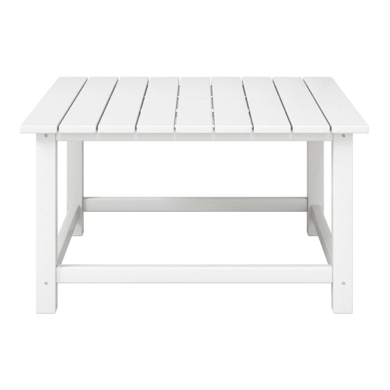 Polytrends Altura Outdoor 5-Piece Adirondack Chair With Square Coffee Table Conversation Set