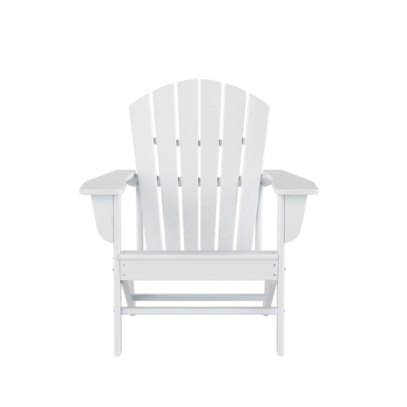 Polytrends Altura Outdoor 5-Piece Adirondack Chair With Square Coffee Table Conversation Set