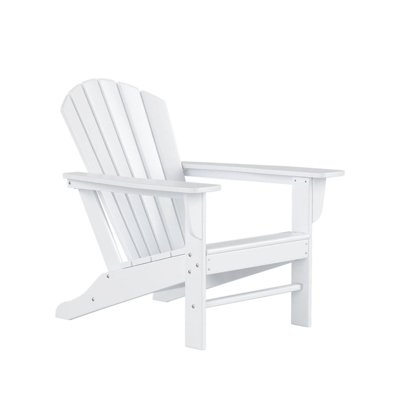 Polytrends Altura Outdoor 5-Piece Adirondack Chair With Square Coffee Table Conversation Set