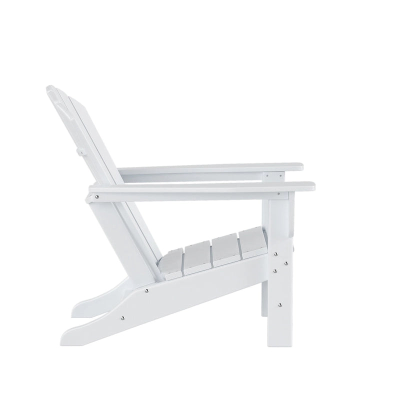 Polytrends Altura Outdoor 5-Piece Adirondack Chair With Square Coffee Table Conversation Set
