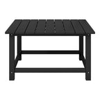 Polytrends Altura Outdoor 5-Piece Adirondack Chair With Square Coffee Table Conversation Set