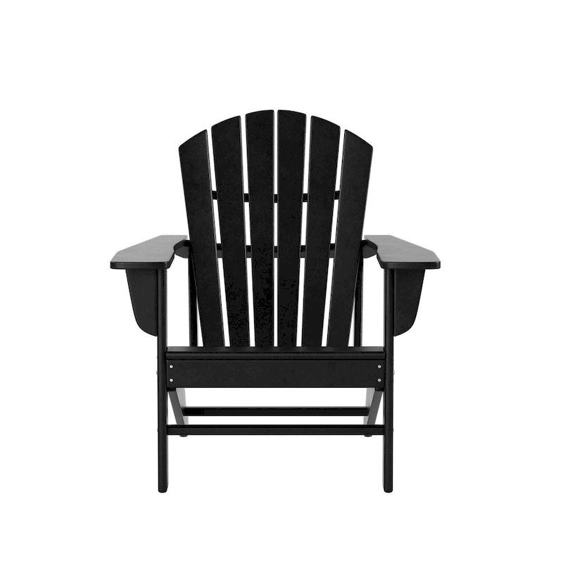 Polytrends Altura Outdoor 5-Piece Adirondack Chair With Square Coffee Table Conversation Set