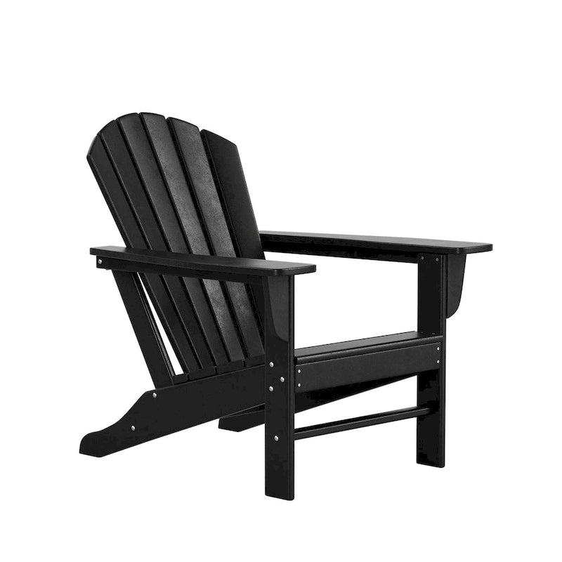 Polytrends Altura Outdoor 5-Piece Adirondack Chair With Square Coffee Table Conversation Set