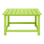 Polytrends Altura Outdoor 5-Piece Adirondack Chair With Square Coffee Table Conversation Set