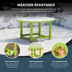 Polytrends Altura Outdoor 5-Piece Adirondack Chair With Square Coffee Table Conversation Set