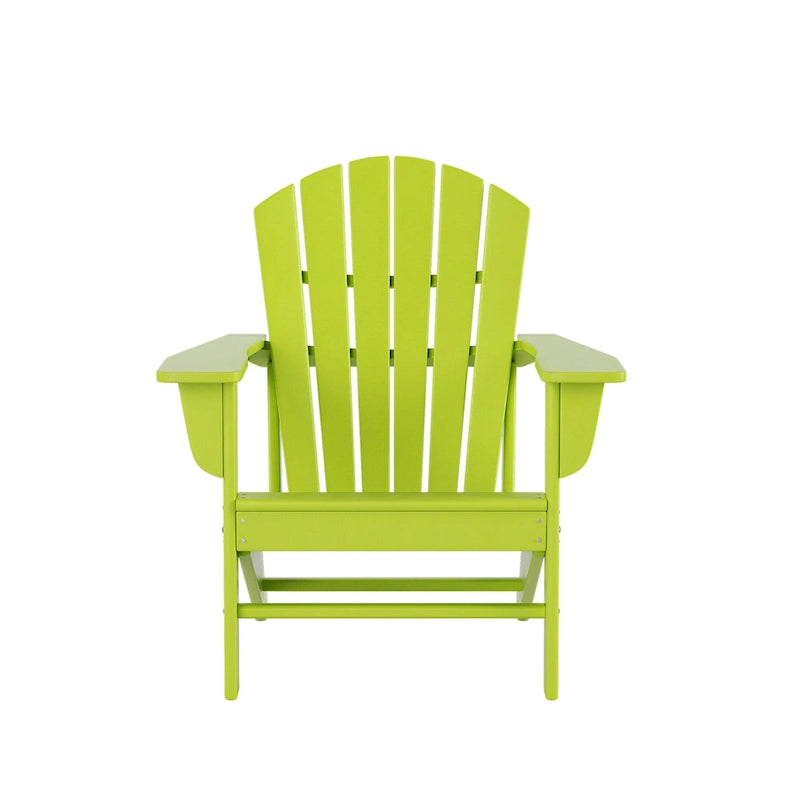 Polytrends Altura Outdoor 5-Piece Adirondack Chair With Square Coffee Table Conversation Set
