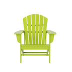 Polytrends Altura Outdoor 5-Piece Adirondack Chair With Square Coffee Table Conversation Set