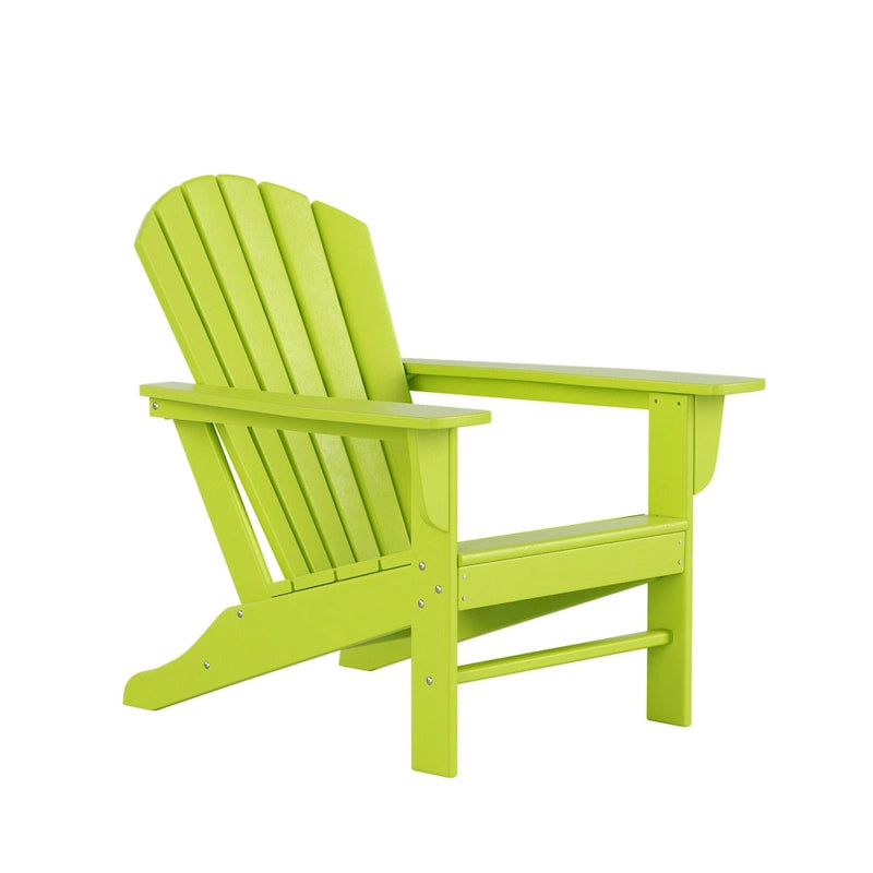 Polytrends Altura Outdoor 5-Piece Adirondack Chair With Square Coffee Table Conversation Set