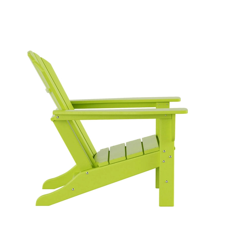Polytrends Altura Outdoor 5-Piece Adirondack Chair With Square Coffee Table Conversation Set