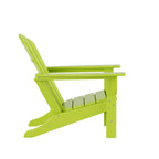 Polytrends Altura Outdoor 5-Piece Adirondack Chair With Square Coffee Table Conversation Set