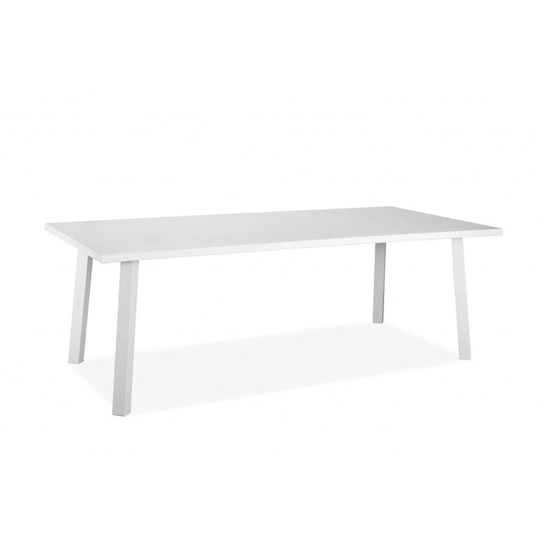 HomeRoots 87 White Aluminum Outdoor Dining Table
