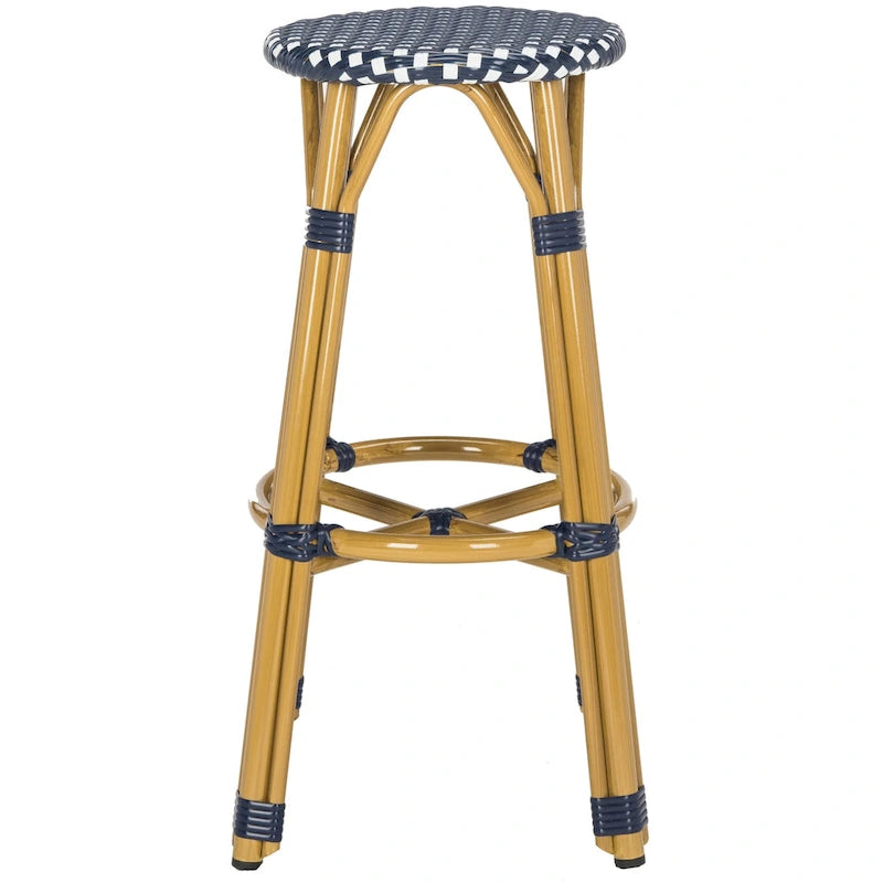 SAFAVIEH Kelsey Indoor-Outdoor Grey/ White 30-inch Counter Stool - 15W x 15D x 30H