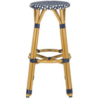 SAFAVIEH Kelsey Indoor-Outdoor Grey/ White 30-inch Counter Stool - 15W x 15D x 30H