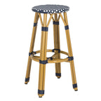 SAFAVIEH Kelsey Indoor-Outdoor Grey/ White 30-inch Counter Stool - 15W x 15D x 30H