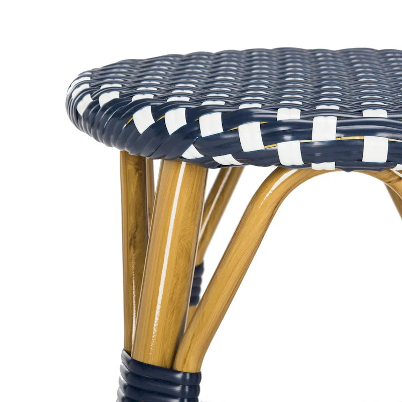 SAFAVIEH Kelsey Indoor-Outdoor Grey/ White 30-inch Counter Stool - 15W x 15D x 30H