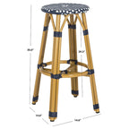 SAFAVIEH Kelsey Indoor-Outdoor Grey/ White 30-inch Counter Stool - 15W x 15D x 30H