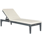 SAFAVIEH Outdoor Living Arcata Ash Grey/ Beige Sunlounger - 24W x 74D x 15H