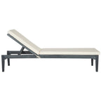 SAFAVIEH Outdoor Living Arcata Ash Grey/ Beige Sunlounger - 24W x 74D x 15H