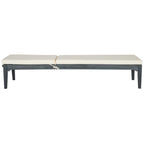 SAFAVIEH Outdoor Living Arcata Ash Grey/ Beige Sunlounger - 24W x 74D x 15H